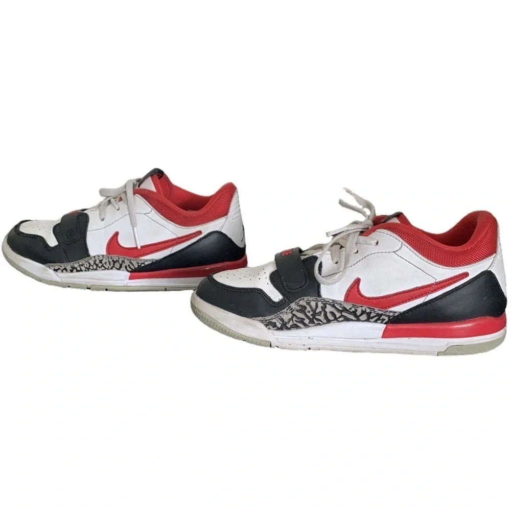 Nike Air Jordan Legacy 312 Low Fire White, Red, and Black Sneakers